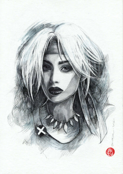Zu Orzu Original Art Mixed Media Portraits Week 3: Savage Rogue