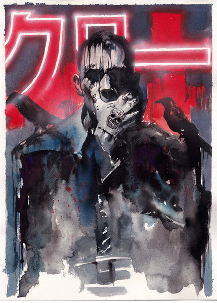 Ito Original Art Crow Illustration