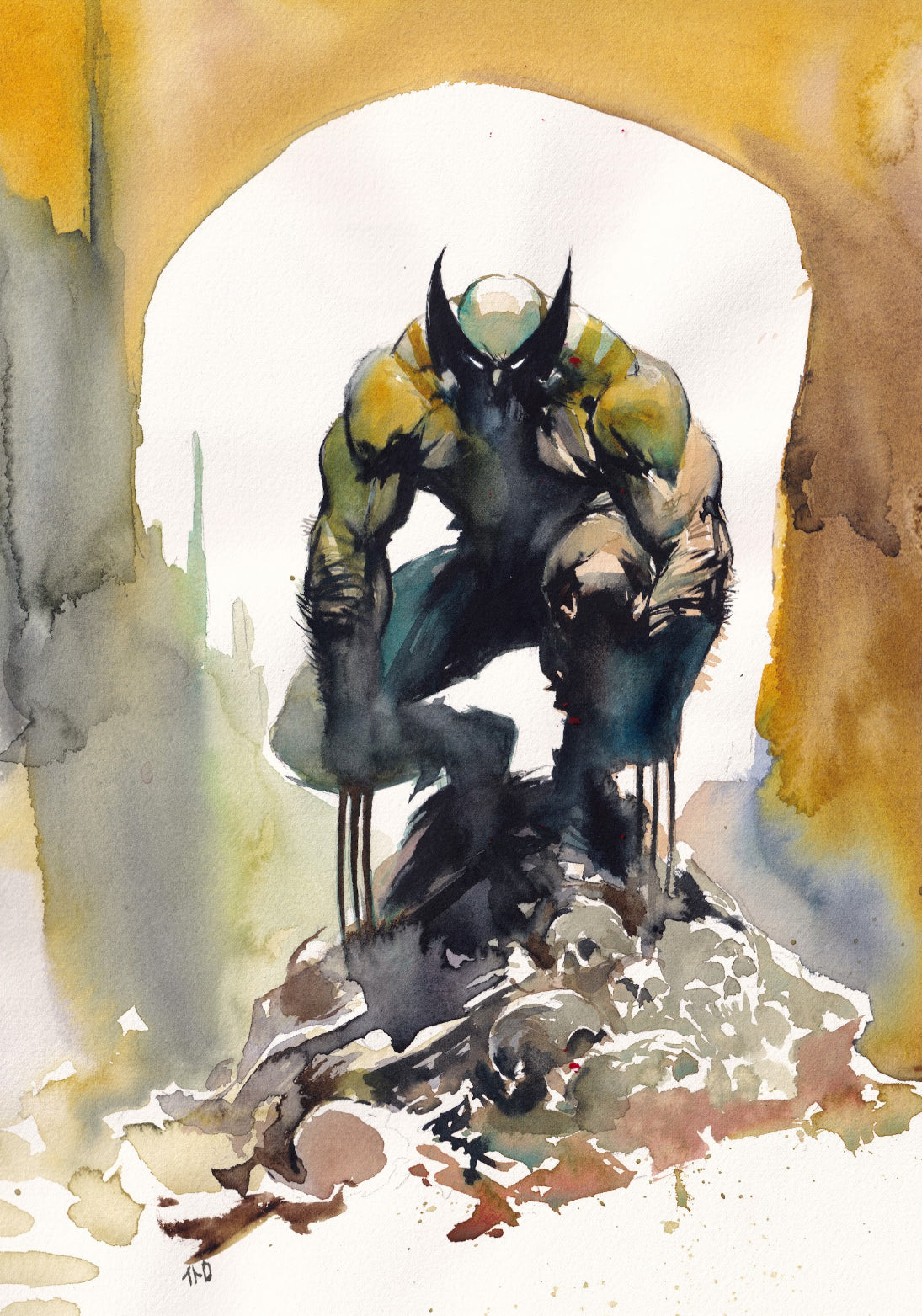 Ito Original Art Wolverine Illustration