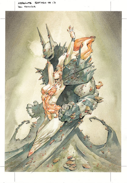 Chuma Hill Original Art Absolute Batman Unused Cover