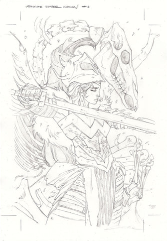 Chuma Hill Original Art Absolute Wonder Woman #3 Cover Pencil Prelim