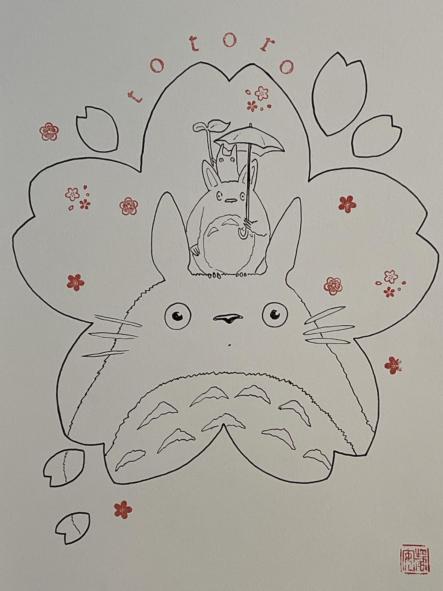 David Mack Original Art Studio Ghibli Collection: Totoro Brush & Ink Study