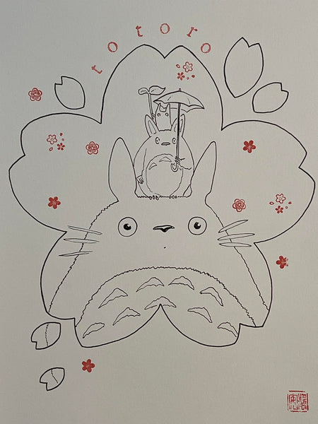 David Mack Original Art Studio Ghibli Collection: Totoro Brush & Ink Study