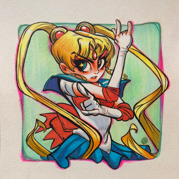 Eduardo Vieira Original Art Sailor Moon Illustration
