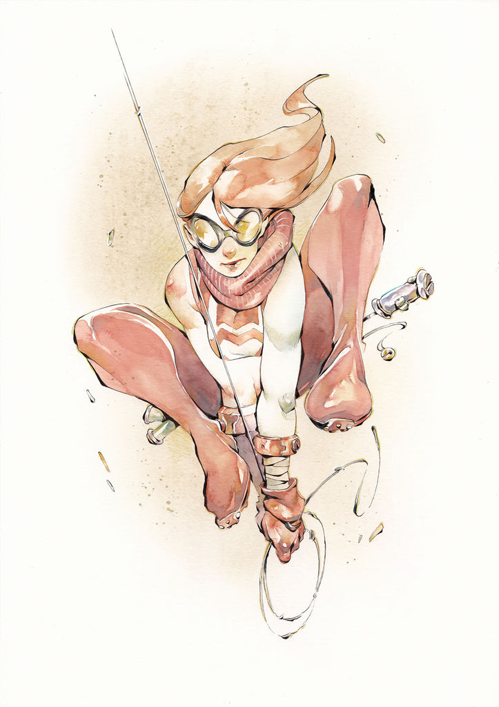 Chuma Hill Original Art A4 Anya Earth-616 Spider-Girl Illustration Comic Art