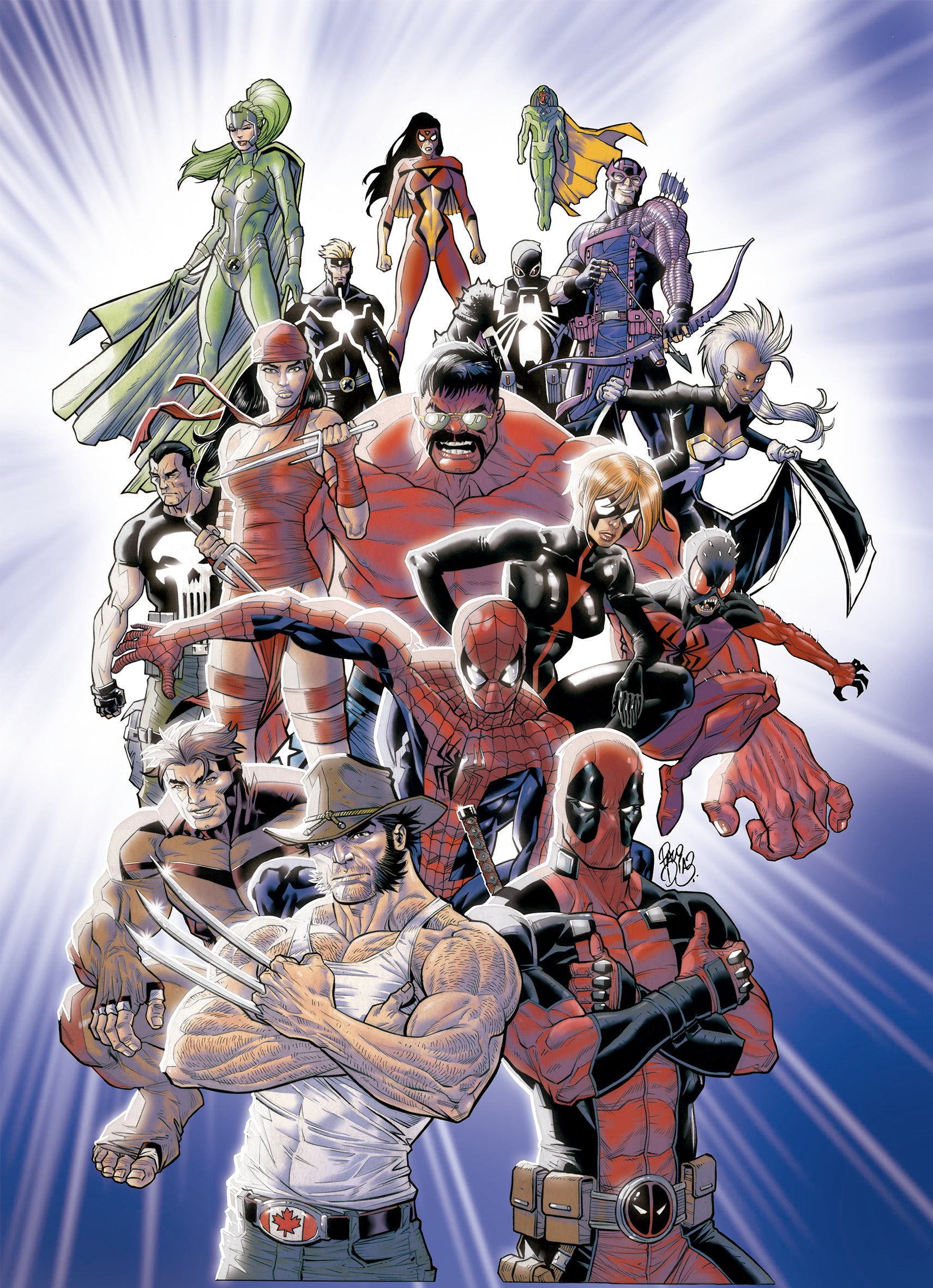 Paco Diaz Original Art Marvel Athens Convention Poster Illustration