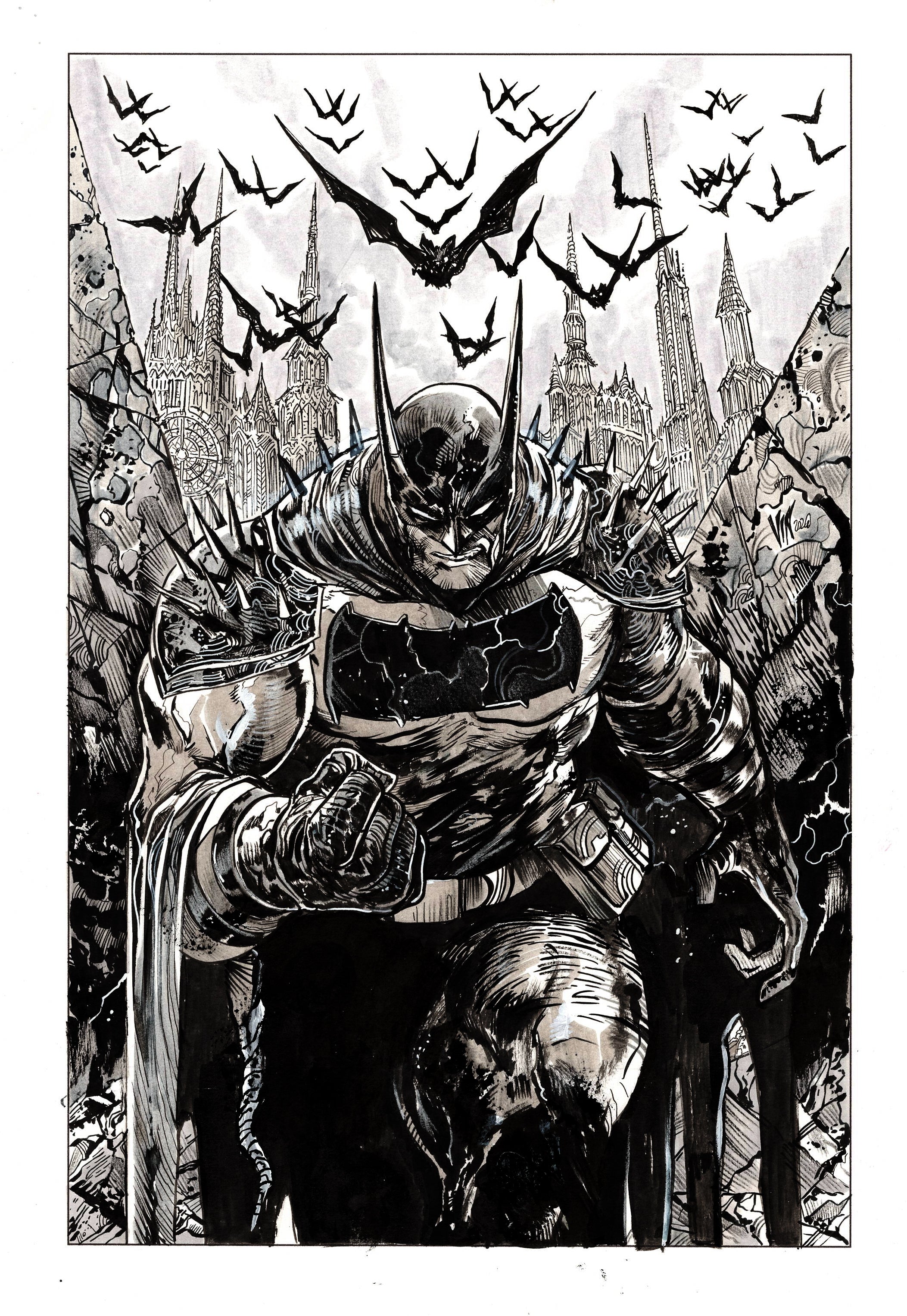 Vincenzo Riccardi Original Art Absolute Batman Illustration