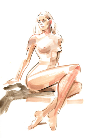 Kagan McLeod Original Art 'Life Drawing: Ali 2' Illustration