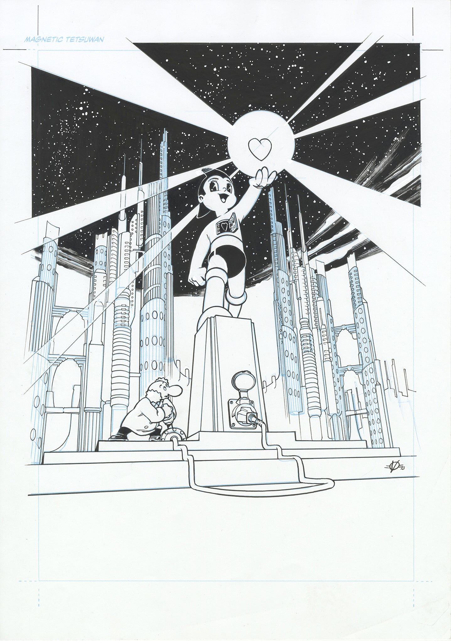 Olivier Vatine Original Art Astro Boy Published Art