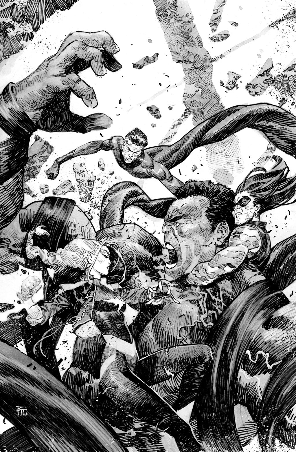 Dike Ruan Original Art Avengers: Armageddon #4 Cover