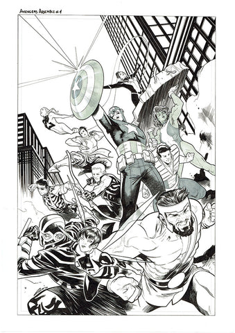 Emilio Laiso Original Art Avengers Assemble #1 Cover