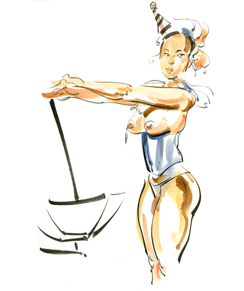 Kagan McLeod Original Art 'Life Drawing: Aza 1' Illustration