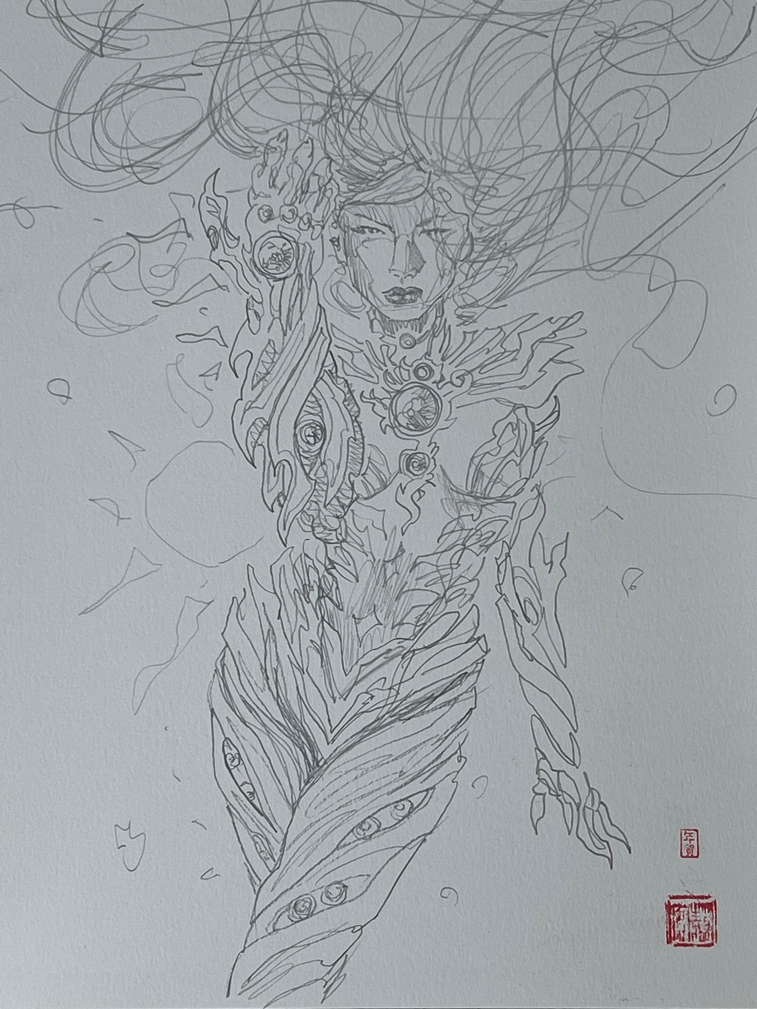 David Mack Original Art Witchblade #3 Cover Pencil Prelim