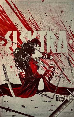 Jimbo Salgado Original Art Elektra Illustration