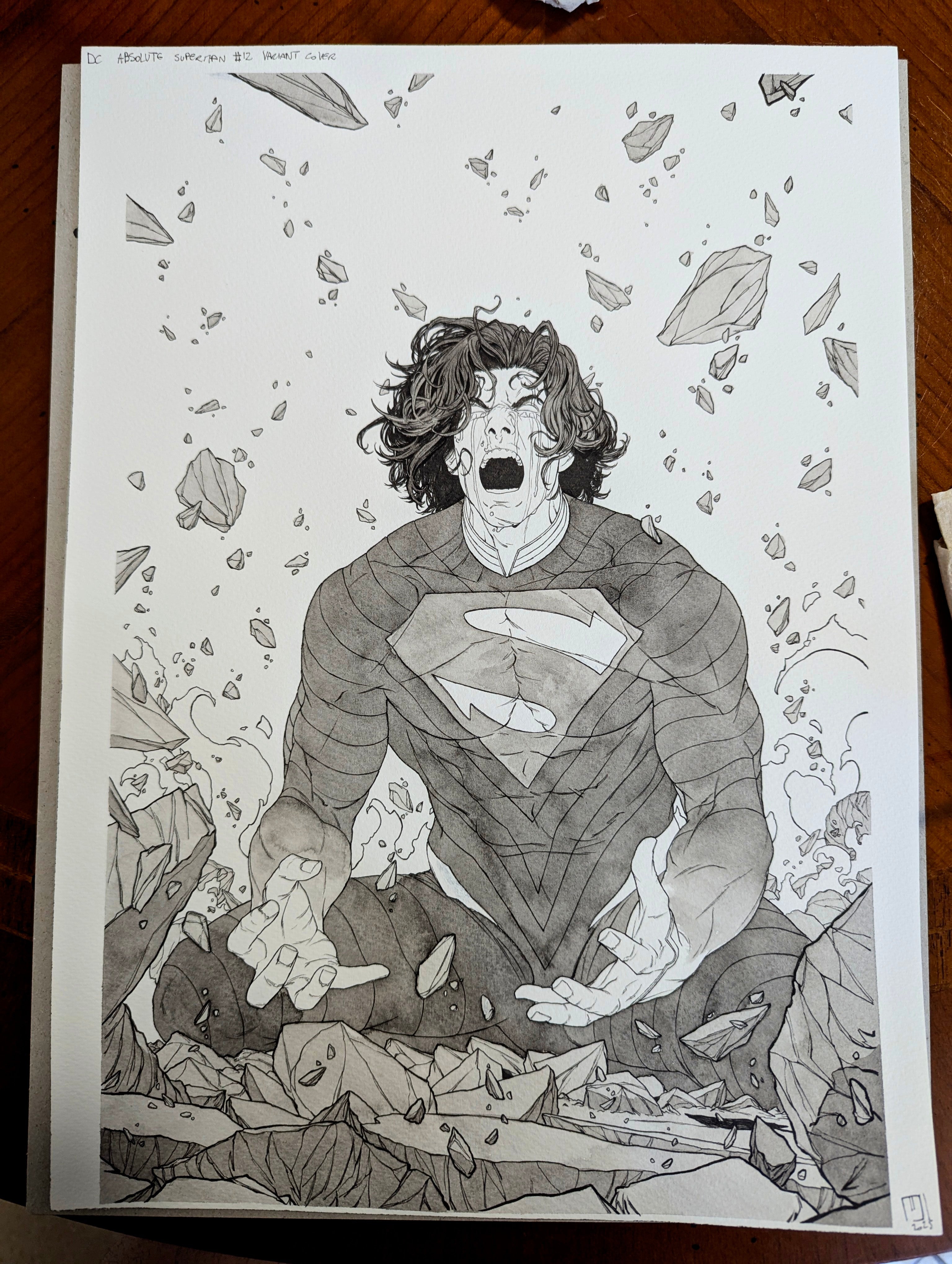 Mattia De Iulis Original Art Absolute Superman #12 Cover