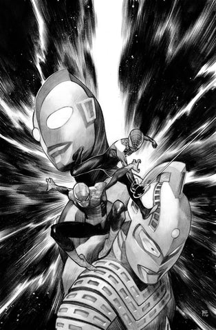 Dike Ruan Original Art Ultraman X Avengers #4 Cover