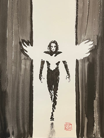 David Mack Original Art The Crow, in Memory of Brandon Lee Tribute 10 2025