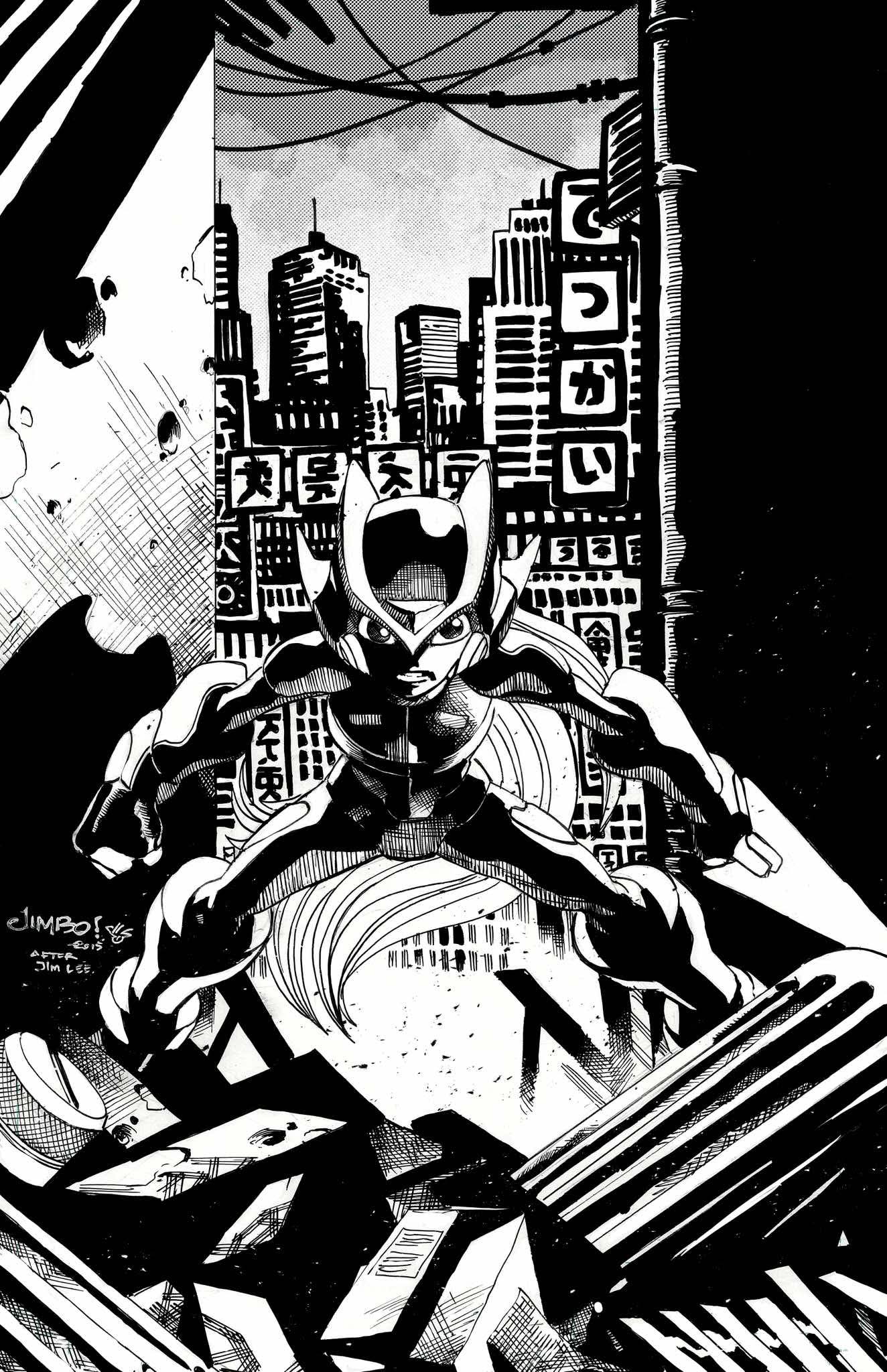 Jimbo Salgado Original Art Mega Man Zero Timelines #1 Top Shelf Comic Cover