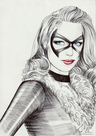 Fred Ian Original Art Black Cat Illustration