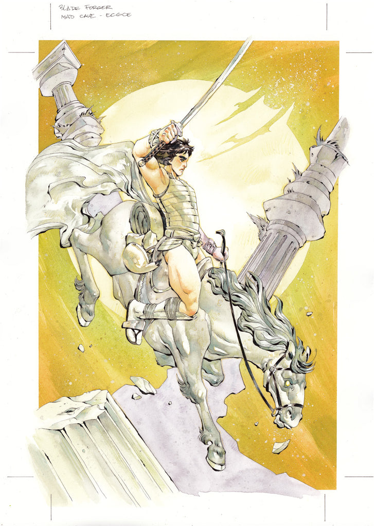 Chuma Hill Original Art Blade Forger #1 Cover Comic Art