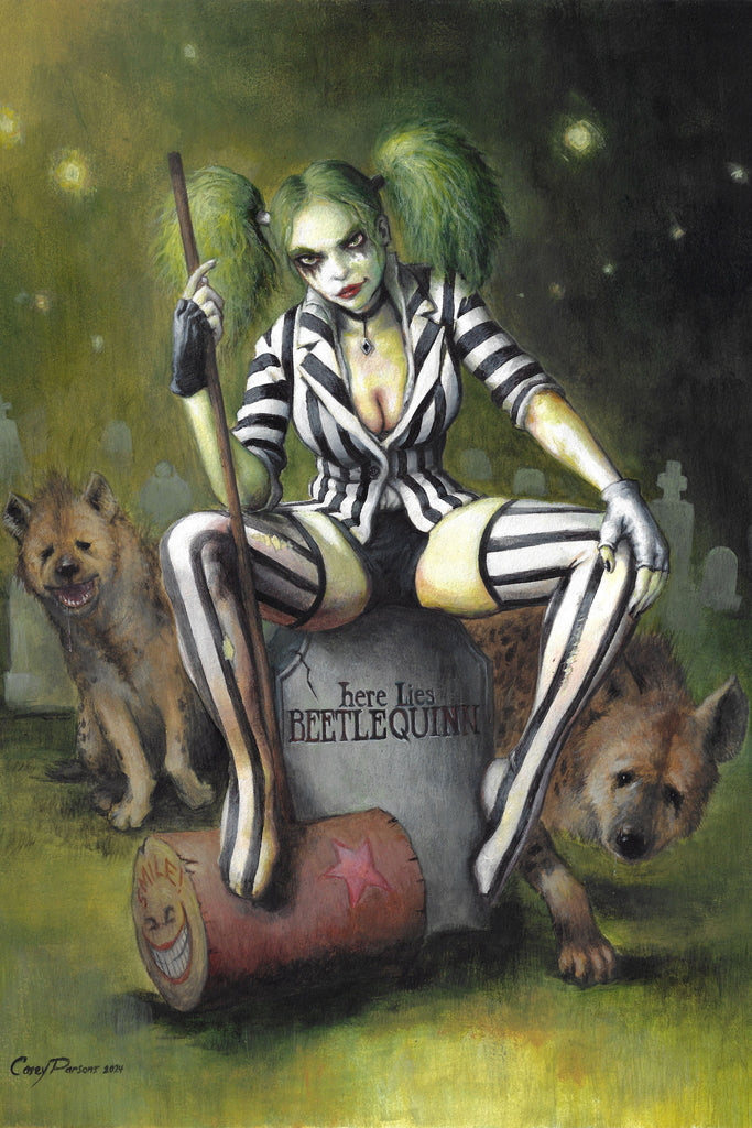 Casey Parsons Harley X Cosplay: Beetlejuice 12x18  Limited Edition Giclee Comic Art