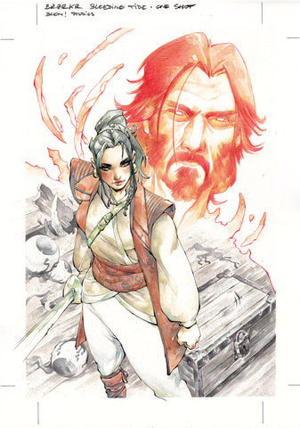 Chuma Hill Original Art BRZRKR: The Bleeding Tide #1 Cover