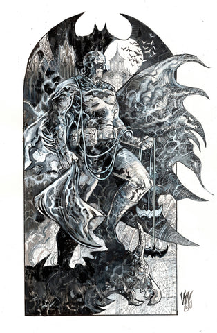 Vincenzo Riccardi Original Art Batman A3 Illustration