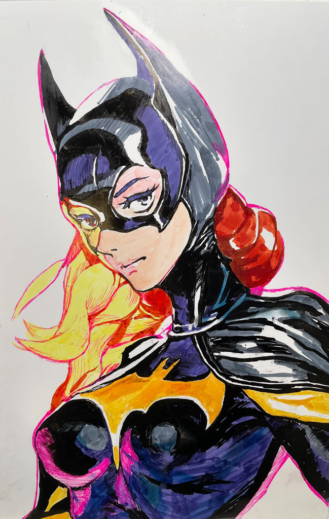 Sunghan Yune Original Art Bat Girl Illustration Comic Art