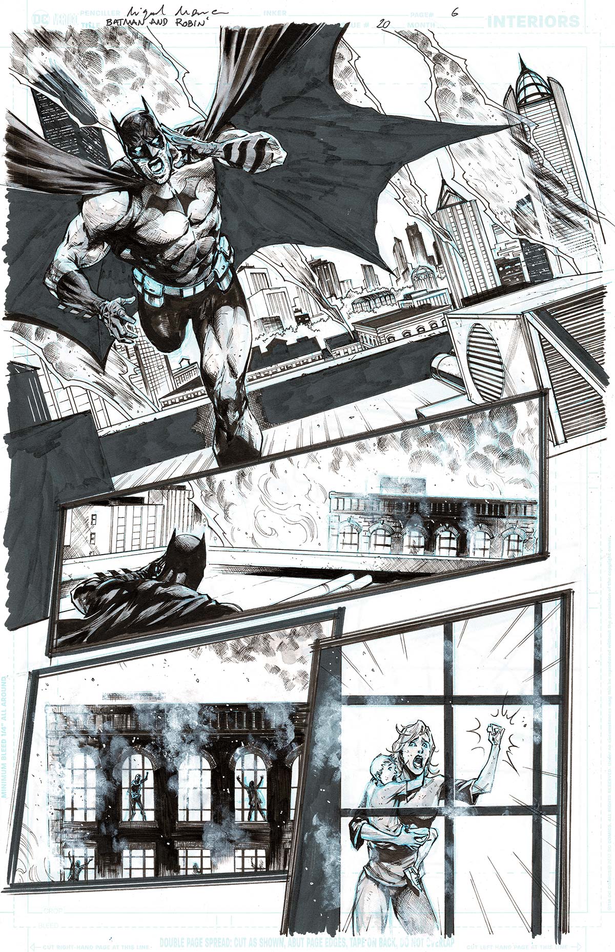 Miguel Mendonca Original Art Batman & Robin #20 Page 6