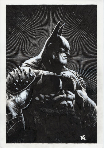 December 18 Advent Calendar Riccardo Latina Original Art Batman Illustration