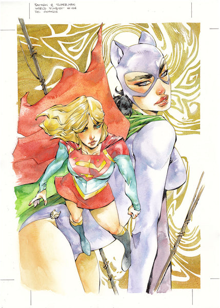 Chuma Hill Original Art Batman Superman World's Finest #46 Cover