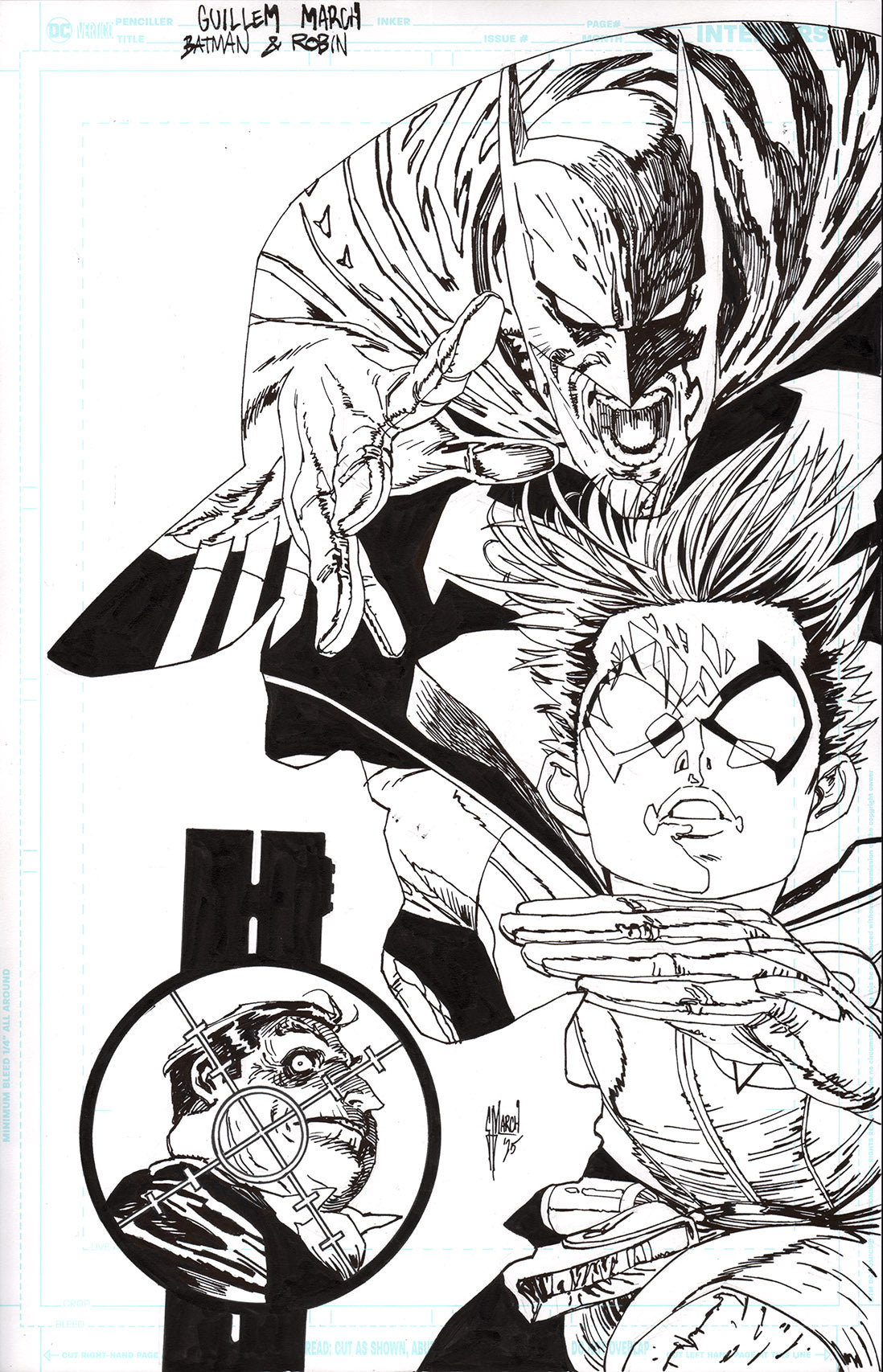 Guillem March Original Art Batman and Robin #27 Cover