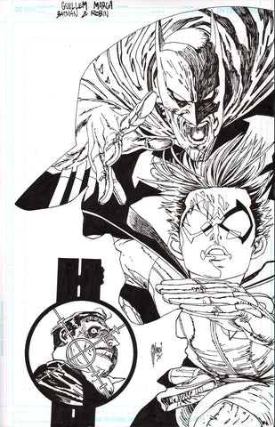 Guillem March Original Art Batman and Robin #27 Cover