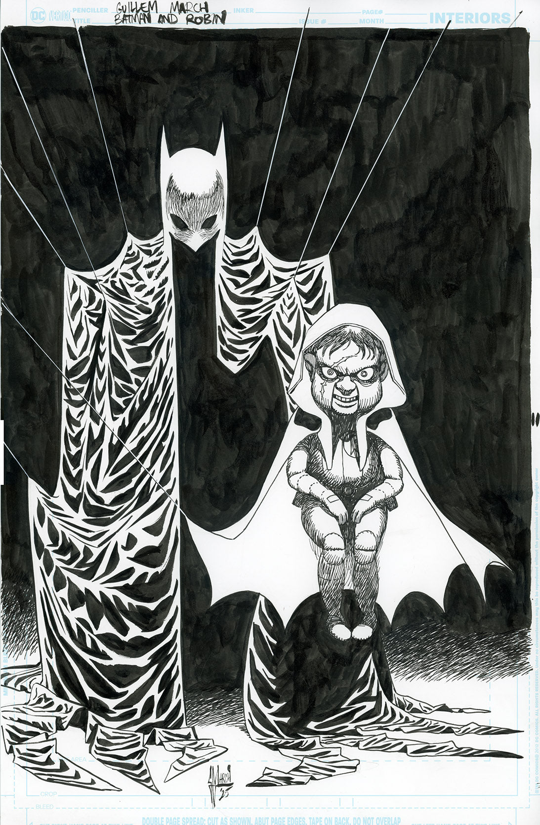 Guillem March Original Art Batman and Robin #28 Cover