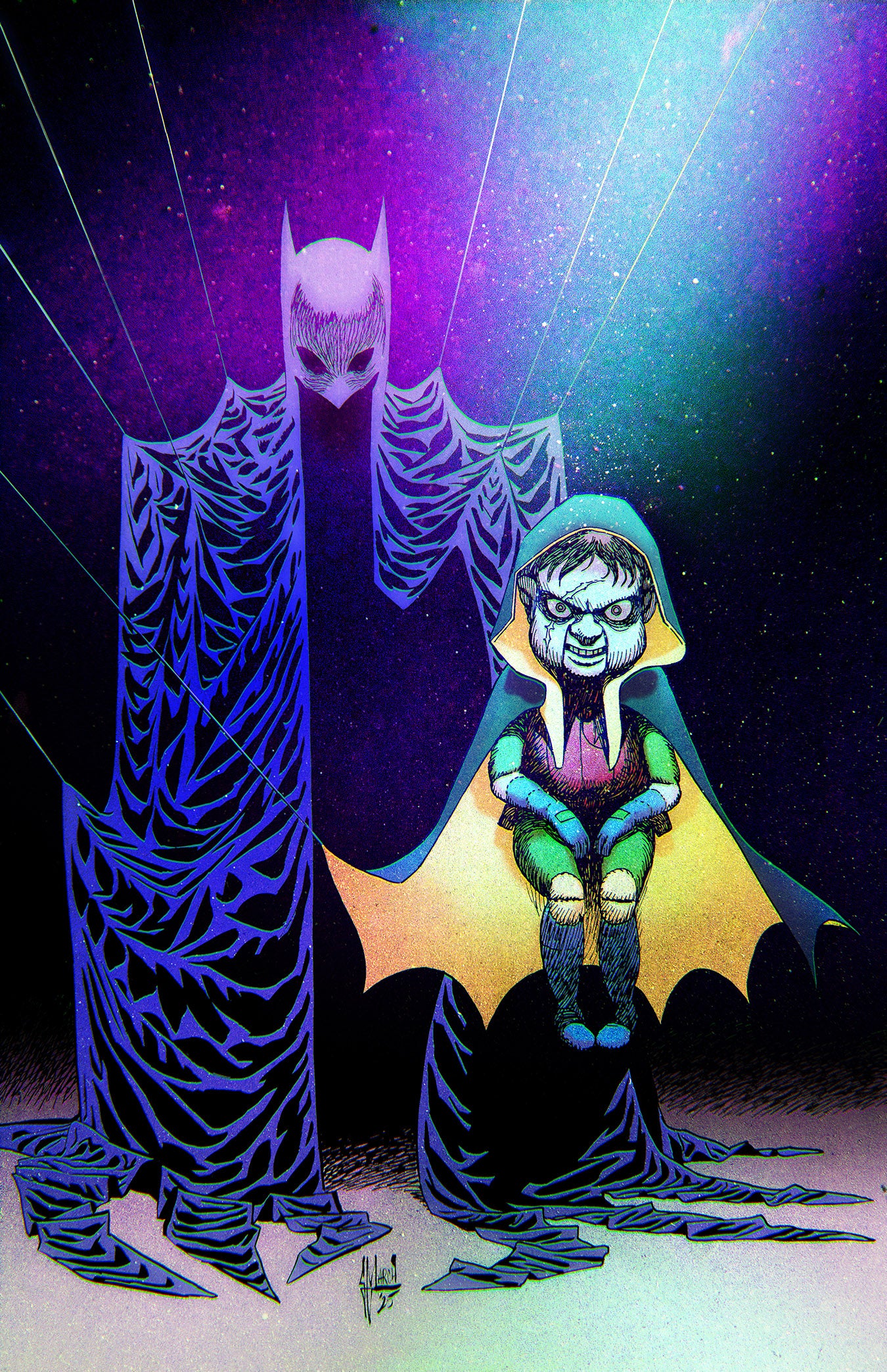Guillem March Original Art Batman and Robin #28 Cover