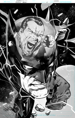 Rafa Sandoval Original Art Black Adam #6 Cover Featuring Batman