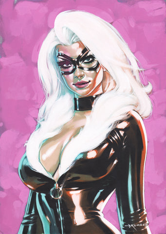 December 07 Advent Calendar Ricardo Drumond Original Art Black Cat Illustration