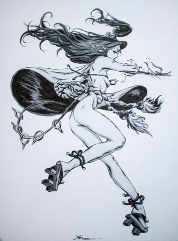 Yona Saura Original Art Blade Doll 2 Illustration
