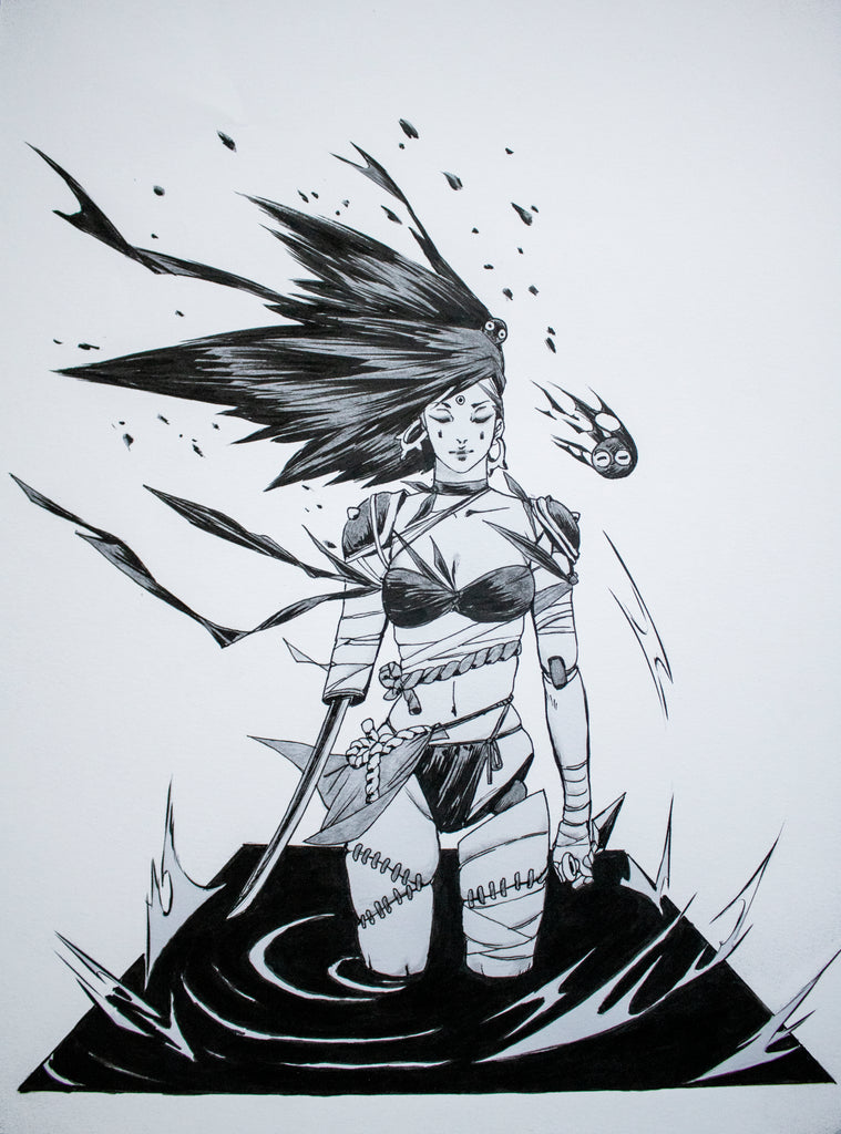 Yona Saura Original Art Blade Doll 3 Illustration Comic Art