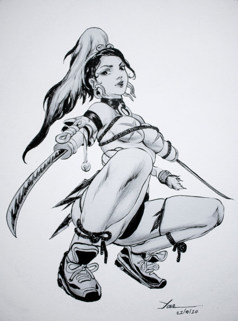 Yona Saura Original Art Blade Doll 4 Illustration Comic Art