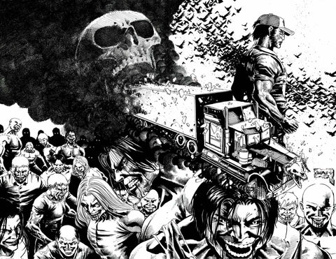 Jimbo Salgado Original Art Post Malone’s Big Rig #1 Wraparound Cover