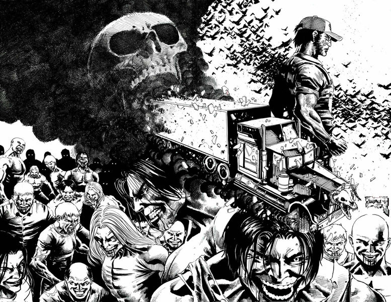 Jimbo Salgado Original Art Post Malone’s Big Rig #1 Wraparound Cover
