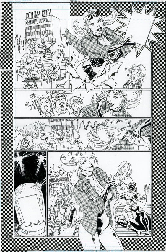 Guillem March Original Art Gotham City Sirens Uncovered Single Feature Page