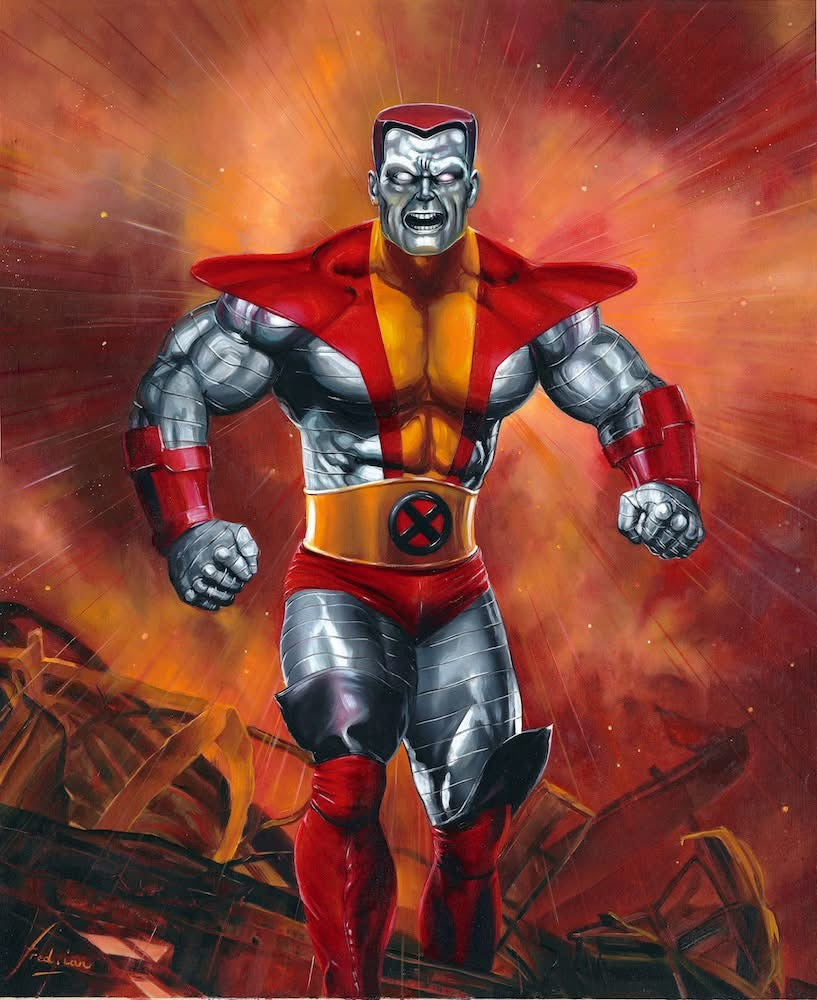 Fred Ian Original Art Colossus Marvel Unbound Upper Deck Trading Card Art Comic Art