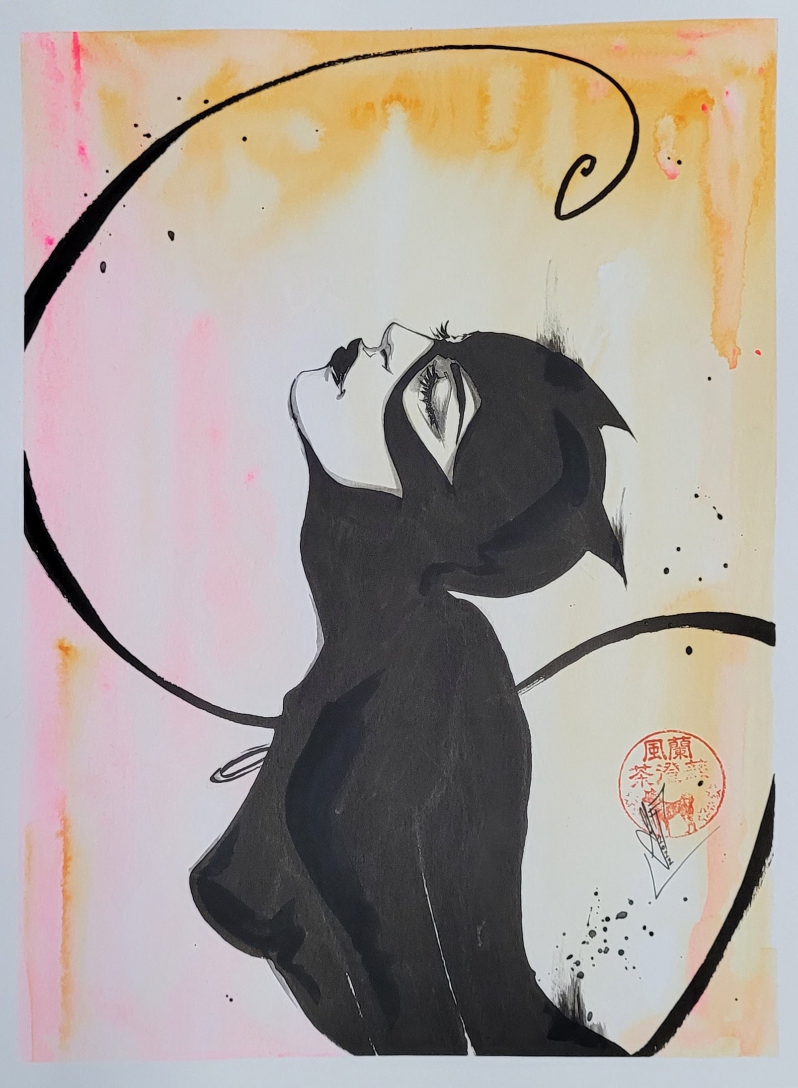Francesca Fantini Original Art Catwoman Illustration