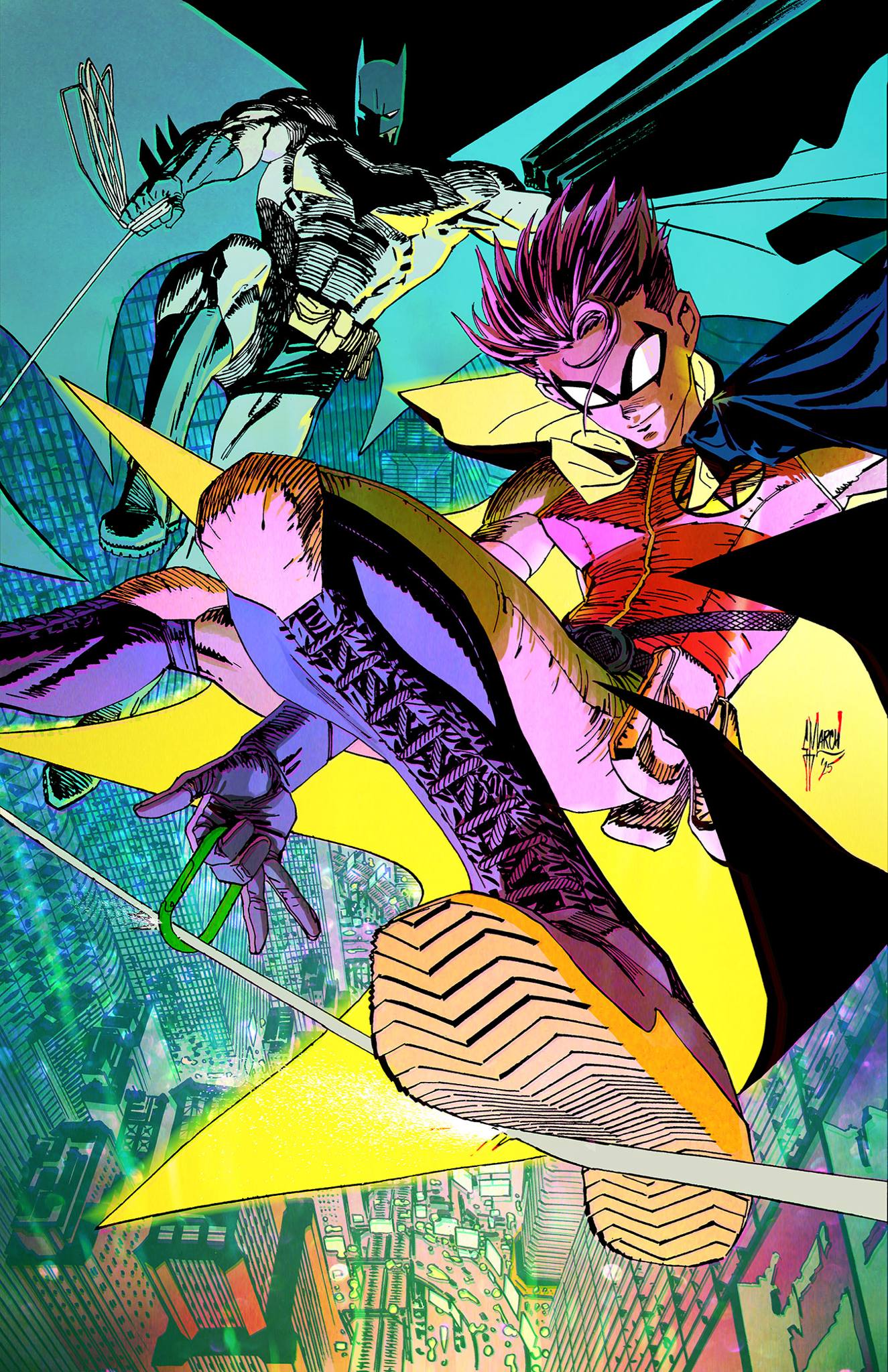 Guillem March Original Art Batman and Robin #25 Cover