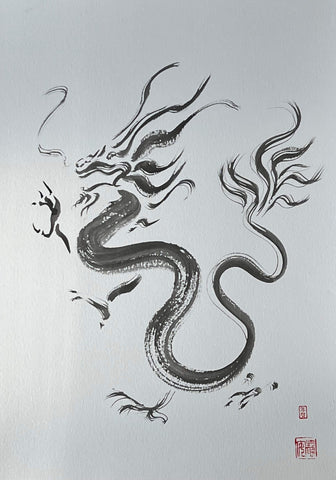David Mack Original Art The Year of the Dragon Zodiac Brush & Ink Art
