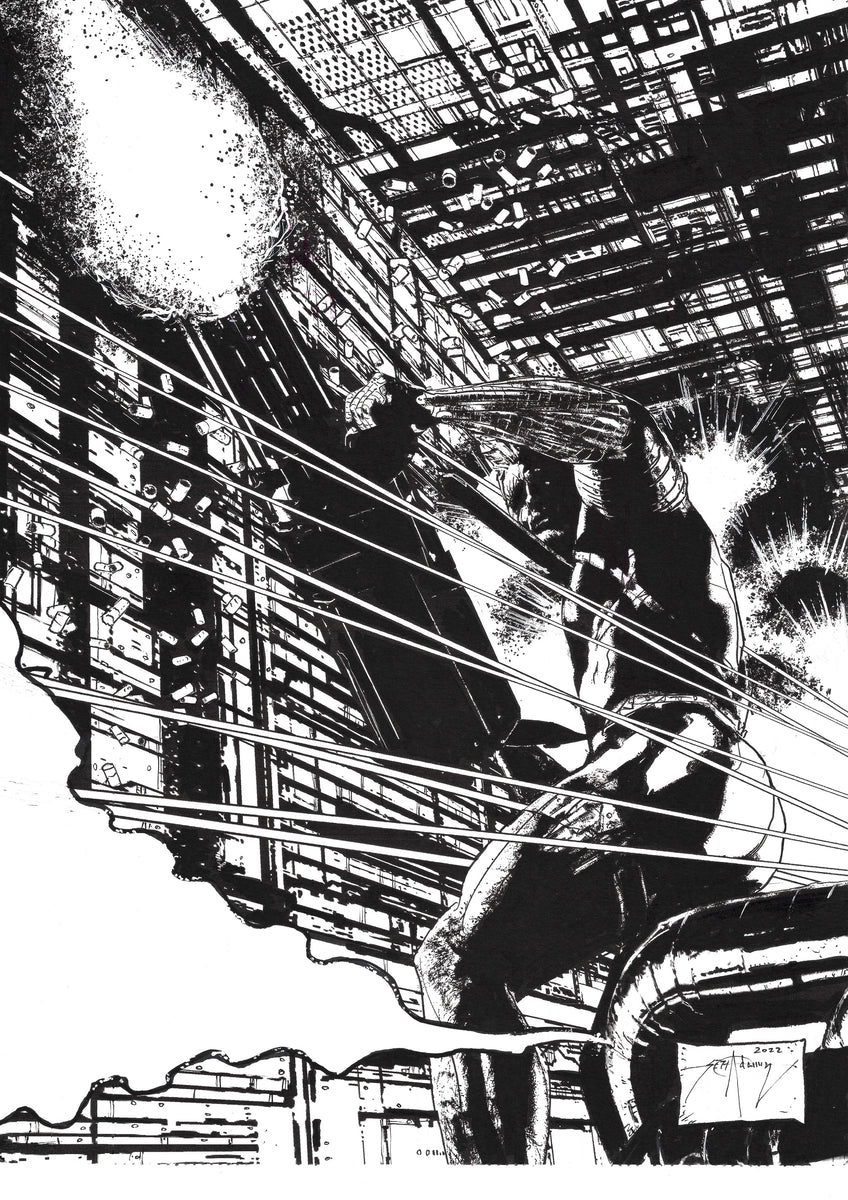 Seth Adams Original Art Cable Illustration – Kirby's Comic Art