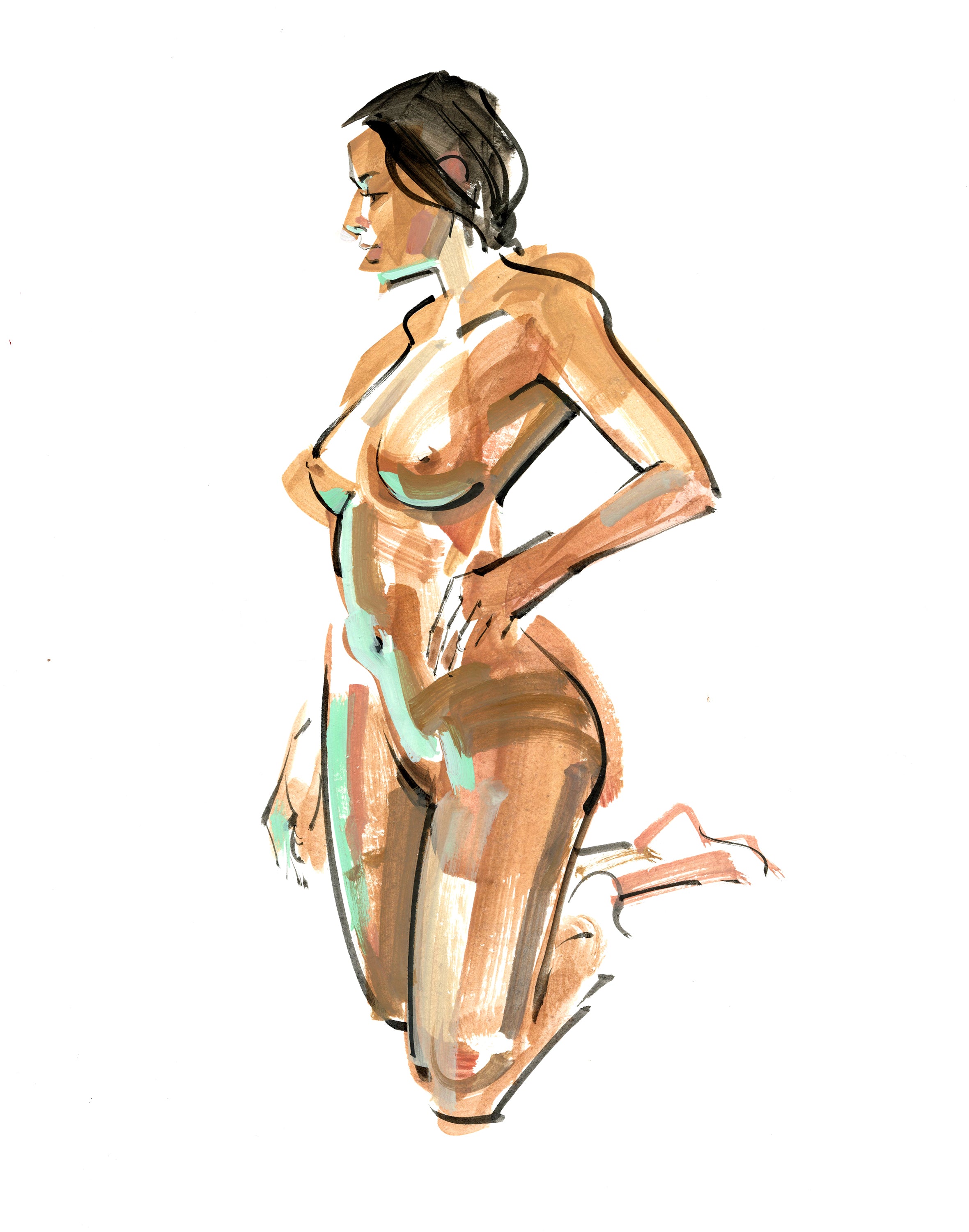 Kagan McLeod Original Art 'Life Drawing: Chan 1' Illustration
