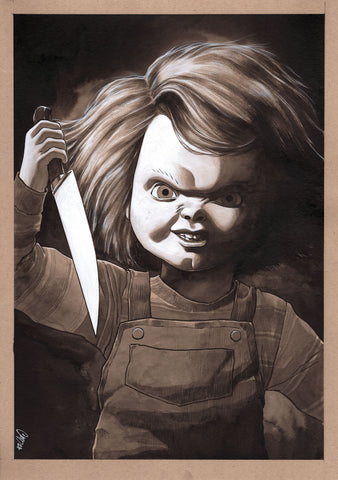 Guillaume Martinez Original Art Chucky Illustration